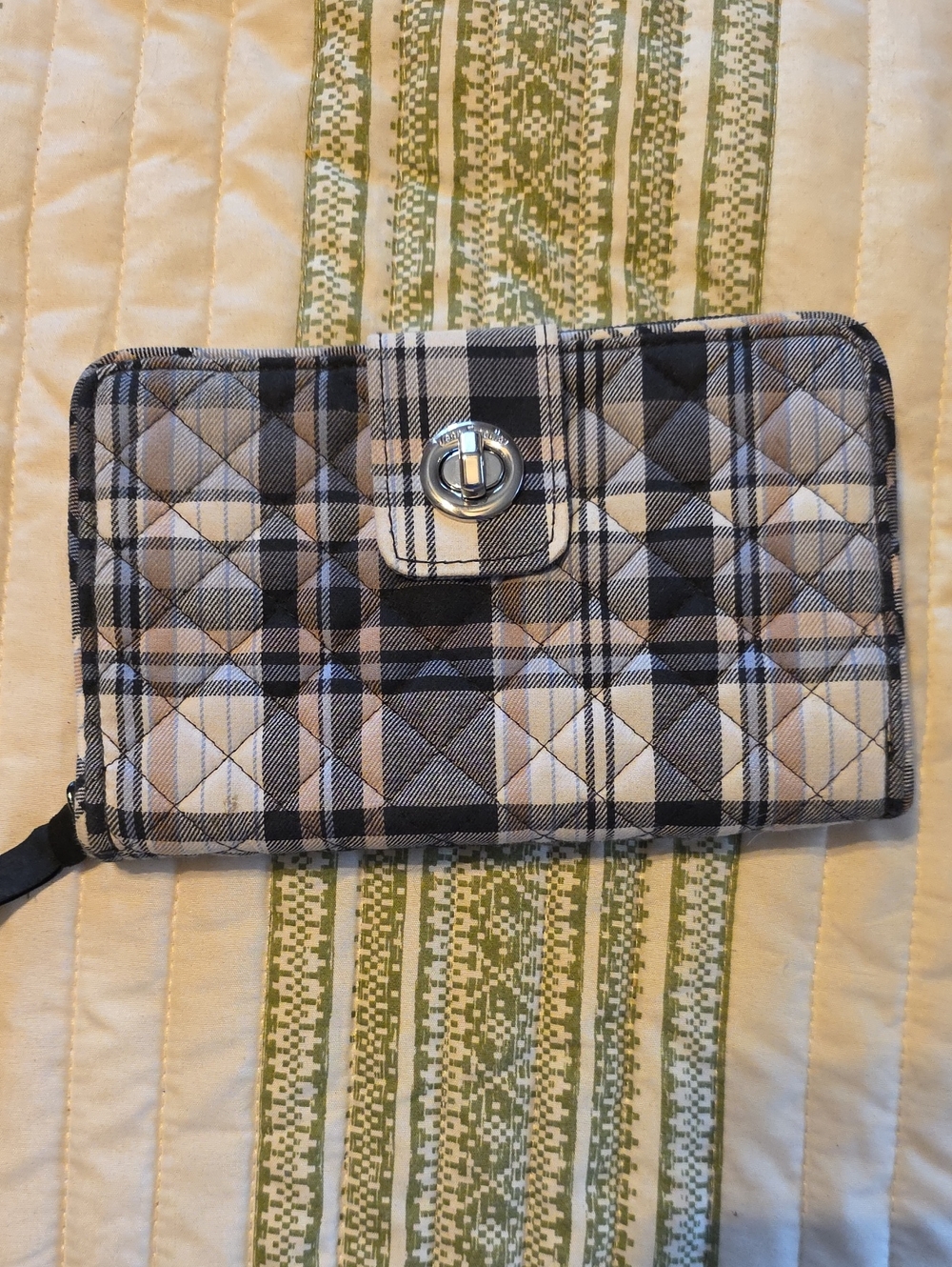 Vera Bradley Plaid Turn Lock Wallet